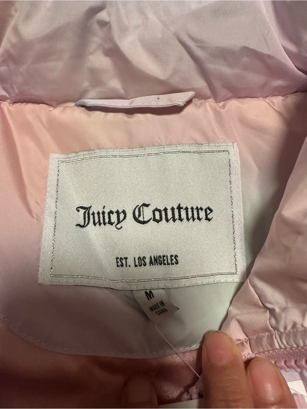 Juicy Couture Pastel Tie-Dye Puffer Vest - Pink Lavender Mint